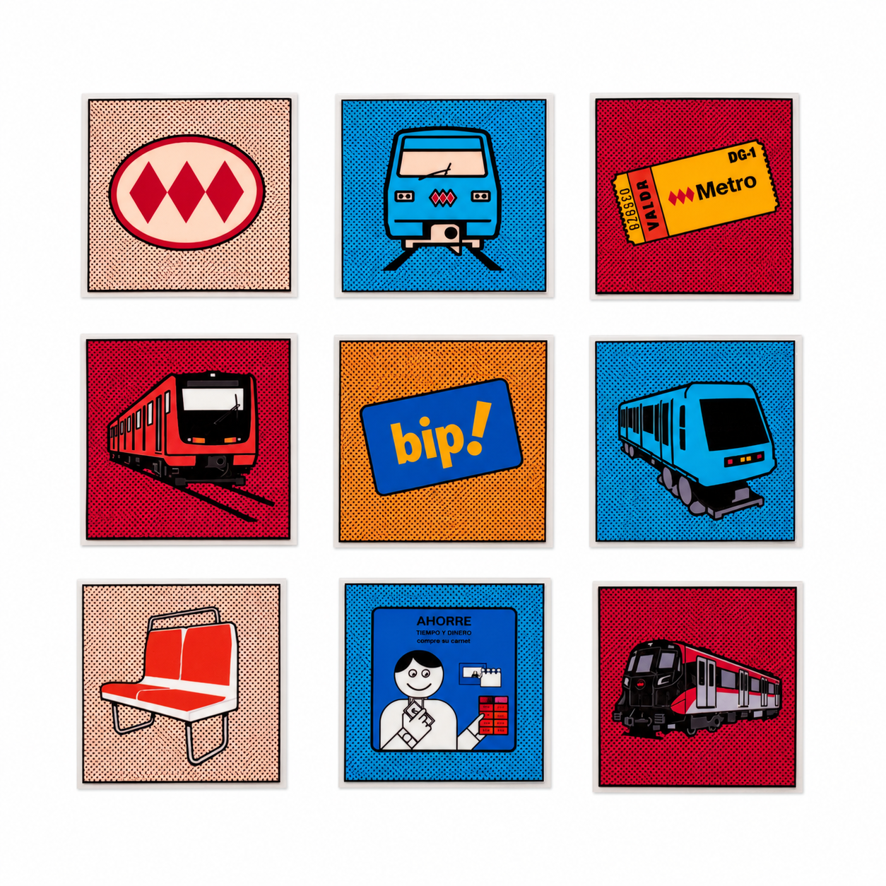 STICKER METRO RETRO VINTAGE