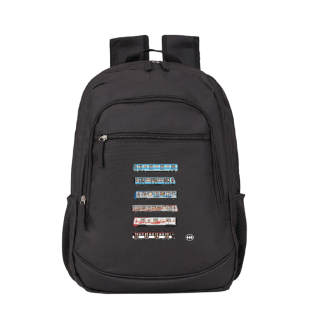 MOCHILA LÍNEA TREN NEGRO