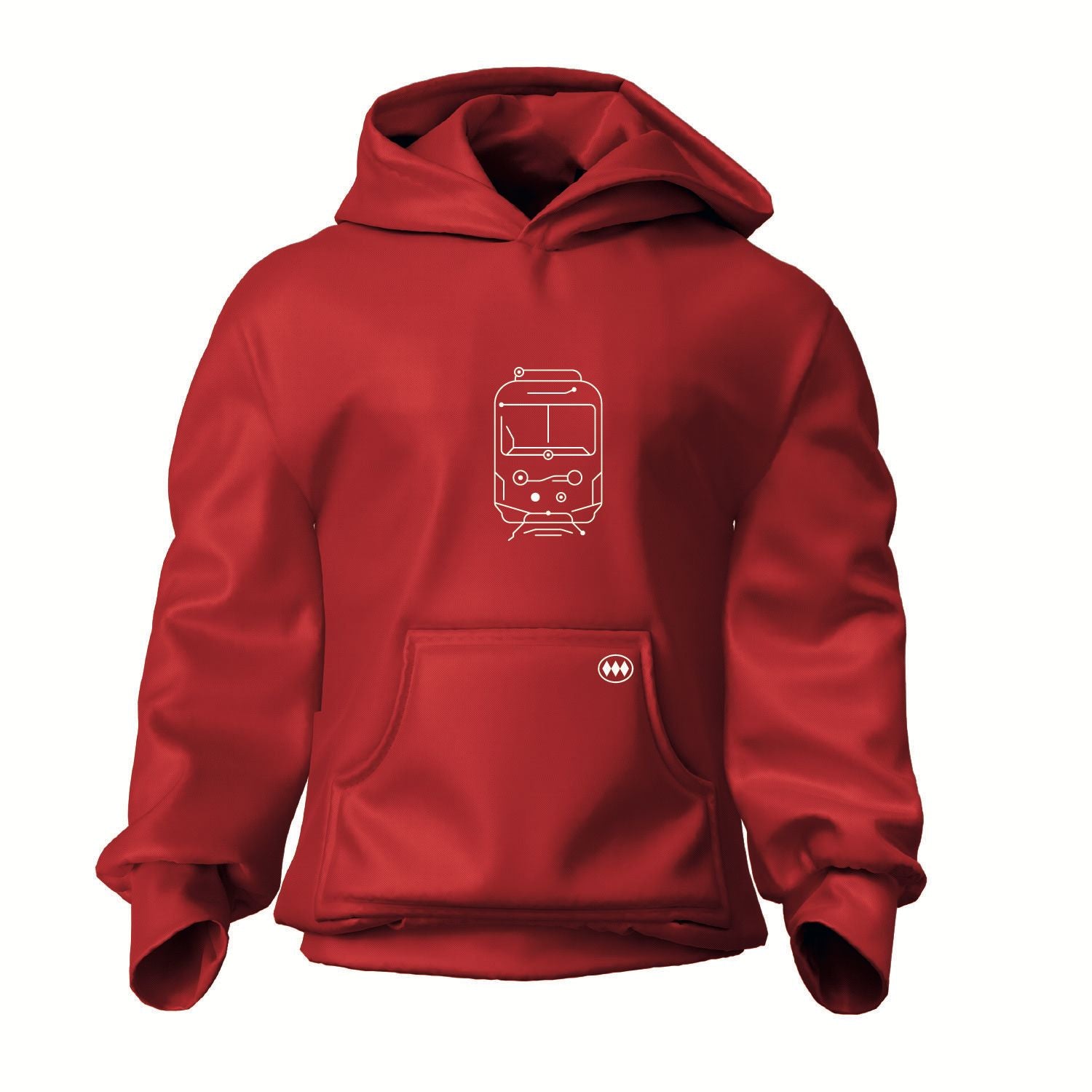 POLERÓN ROJO HOODIE LÍNEA METRO
