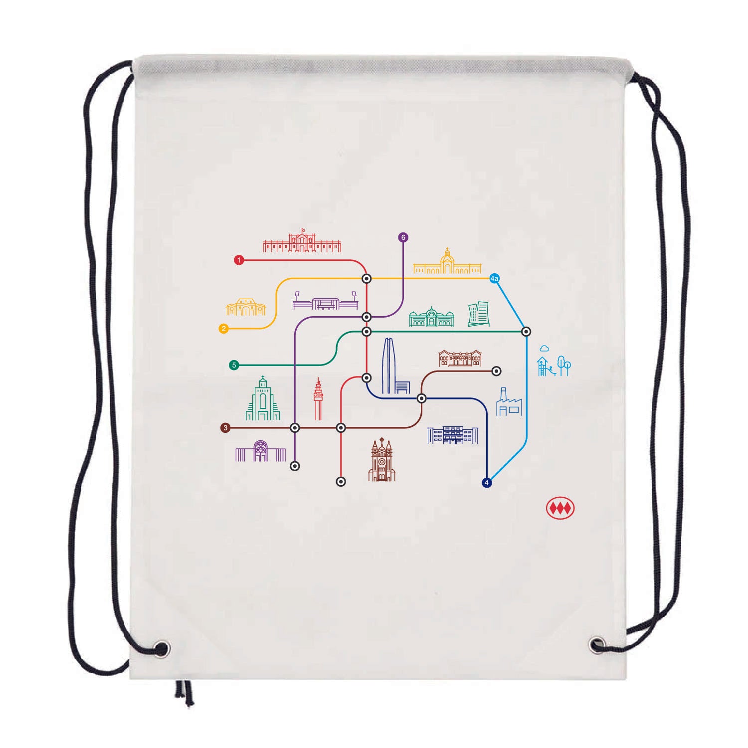 Morral – Línea City Blanco Líneas Disparejas
